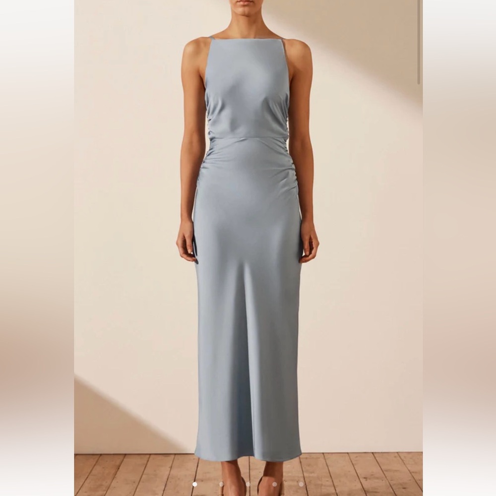Elegant Blue Sleeveless Dress